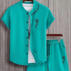 Men Zinc Colour Track Suit for Summer Season With White T-Shirt