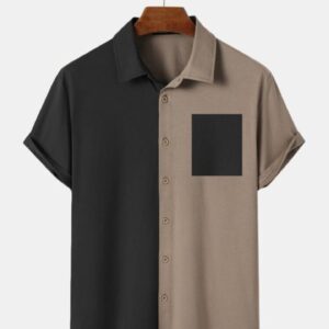 Men's Black & Coffee Brown Colour T-Shirt