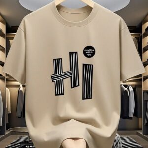 Men's Cream White T-Shirt Pure Summer Wear